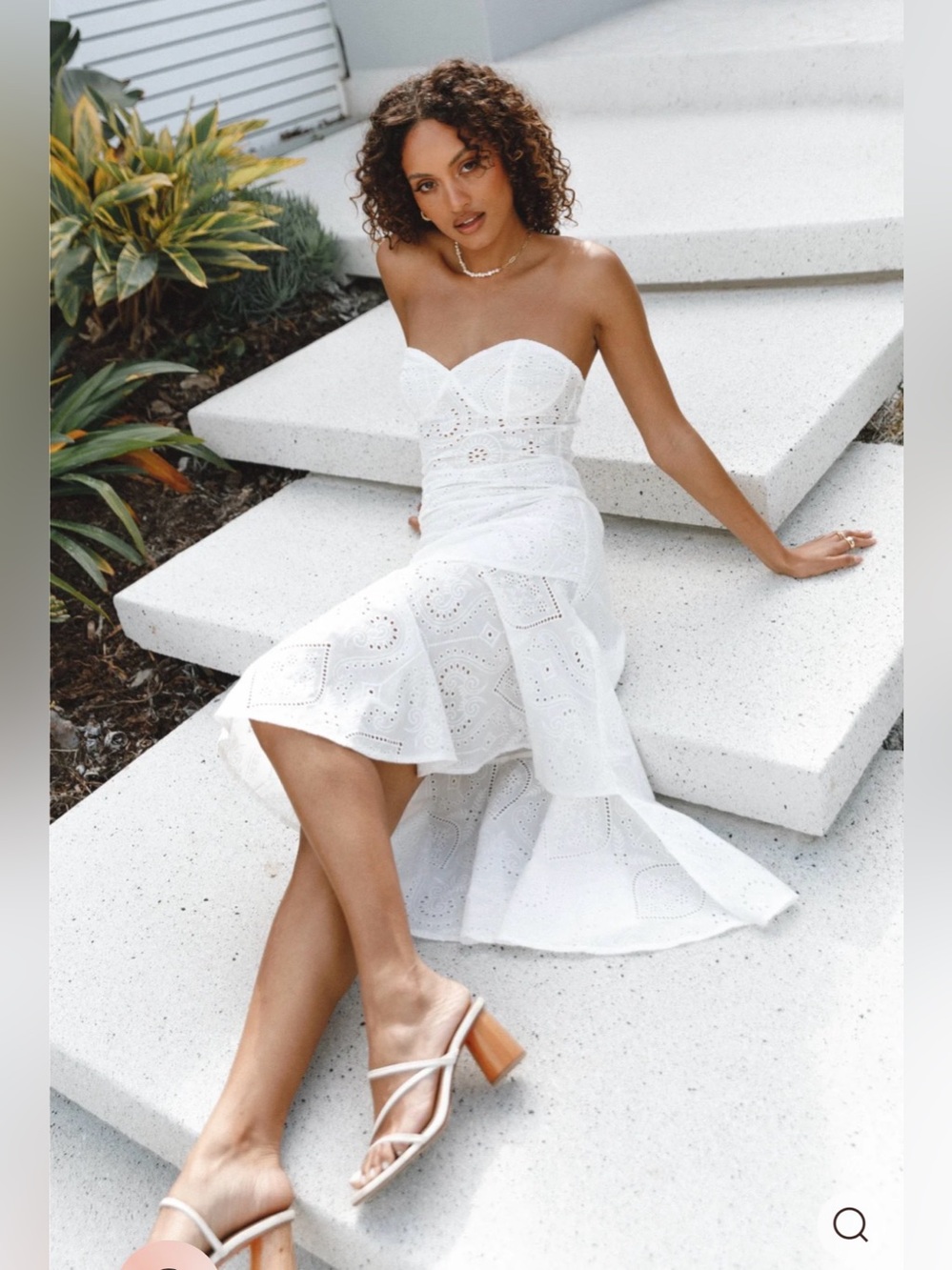 Petal & Pup Melanie Strapless Midi Dress